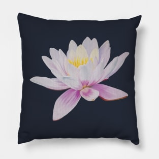 Transcend - water lily painting (no background) Pillow