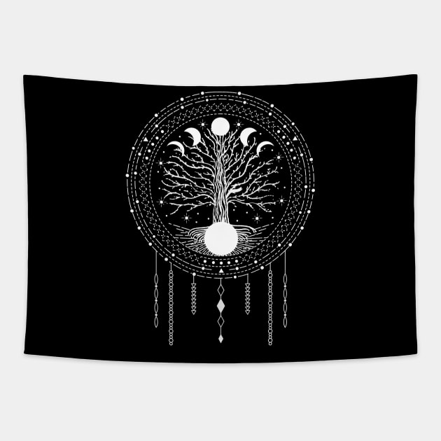 Tree Of Life | Pagan Symbol Tapestry by CelestialStudio