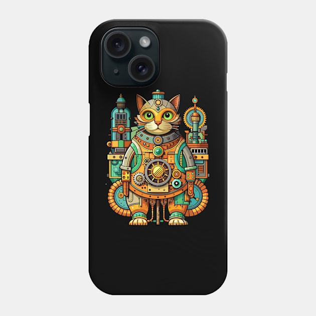 Mechanical Cat Phone Case by CatCoconut-Art