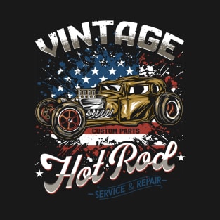 Vintage Hotrod Custom Parts Service And Repair T-Shirt