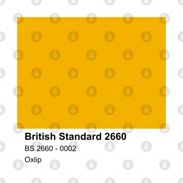 Oxlip Yellow British Standard 0002 Colour Swatch by mwcannon