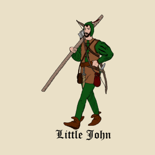 Little John with quarterstaff T-Shirt