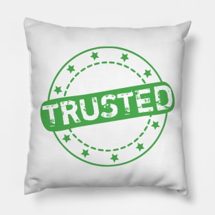 Trusted Stamp Icon Pillow