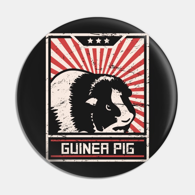 Guinea Pig Propaganda Pin by MeatMan