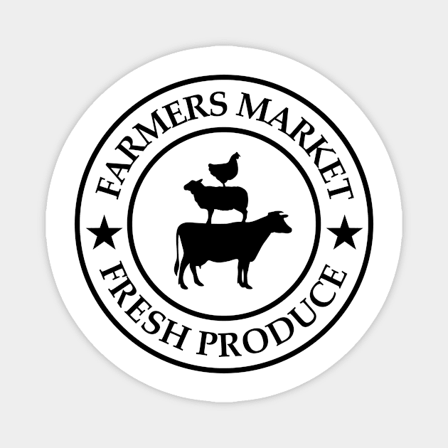 Farmers Market Fresh Produce Funny Farmer Magnet by DobiCo