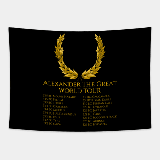 Ancient Greek Hellenic History - Alexander The Great World Tour Tapestry