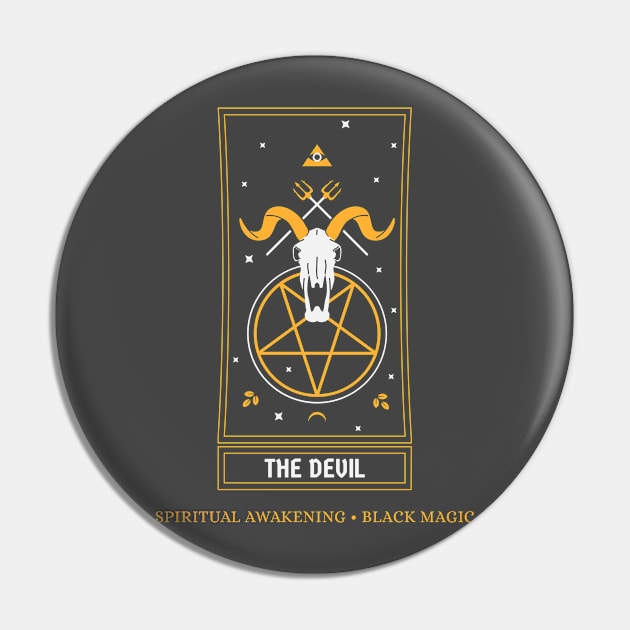 The Devil, Spiritual Awakening, Black Magic Pin by Precious Elements