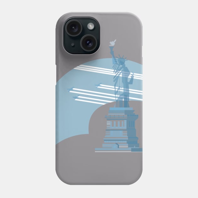 Liberty Tshirt Sky Blue Phone Case by ToshaApparels