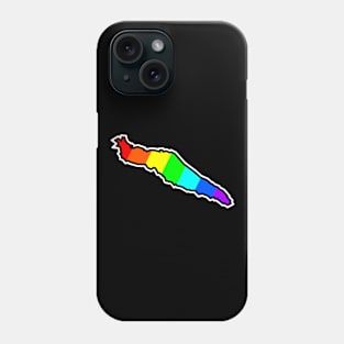 Texada Island Silhouette in A Colourful Rainbow Design - Bright Colours - Texada Island Phone Case