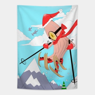 Squid Holiday Scene Tapestry