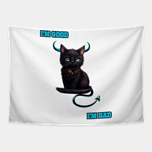 Meet the Most Elegant Evil Black Cat Tapestry