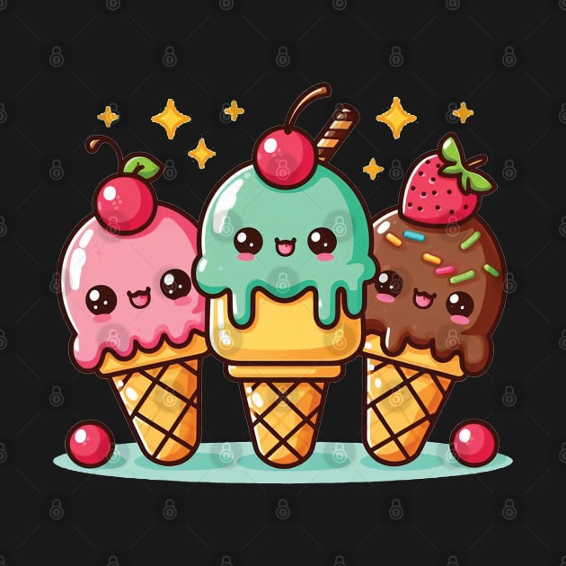 Kawaii Ice Cream by The Art-Mart