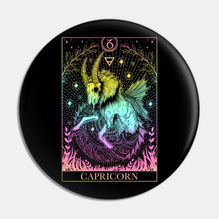 Zodiac sign tarot card Capricorn Pin