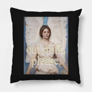 Oat Milk, Please. Angel Pillow