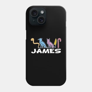 JAMES-American names in hieroglyphic letters-James, name in a Pharaonic Khartouch-Hieroglyphic pharaonic names Phone Case