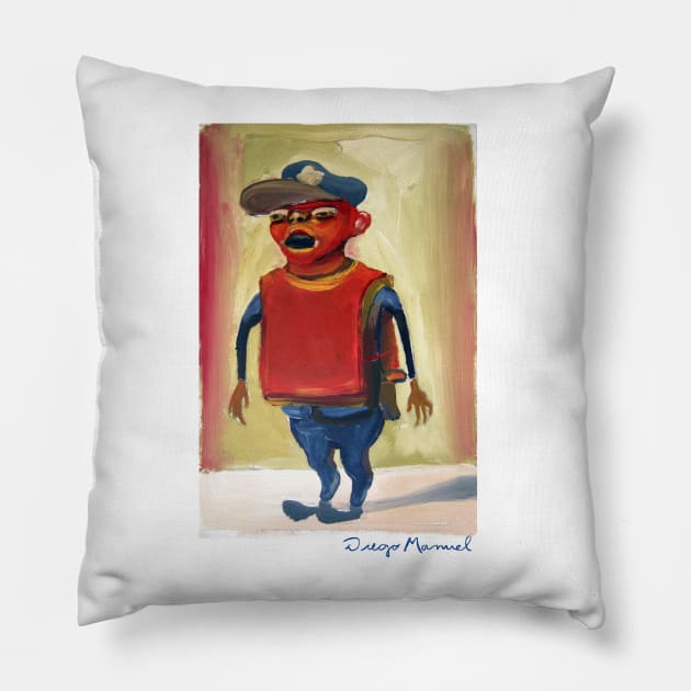 The watchman, people from the neighborhood Pillow by diegomanuel