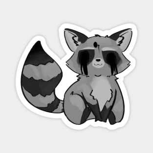 Cute Doomed Raccoon Magnet