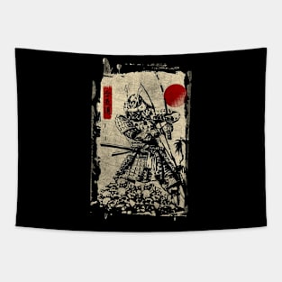 Vintage Samurai Fighter Bushido Code Japanese Manga Tapestry