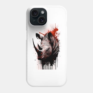 Rhino Ink Painting Phone Case