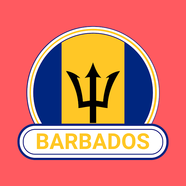 Barbados Country Badge - Barbados Flag by Yesteeyear