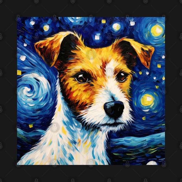 Jack Russell terrier Night by NatashaCuteShop