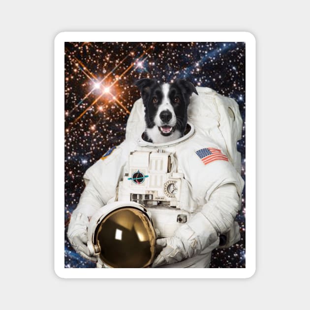 Astronaut Dog Magnet by Ahziila Designs