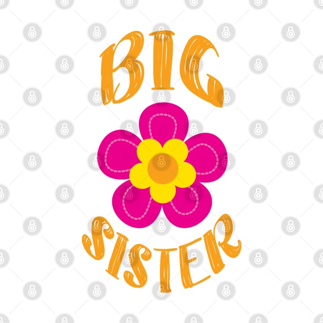 Big Sister Shirt: Cute Cotton Tee for Toddler Girls - Perfect for Baby Announcements! by Tokoku Design