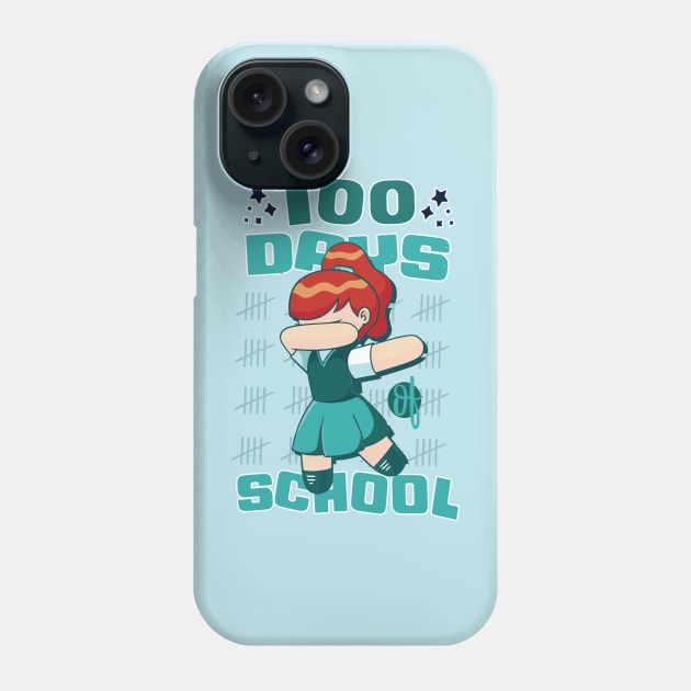 100 days of school featuring a dabbing Football #2 Phone Case by XYDstore