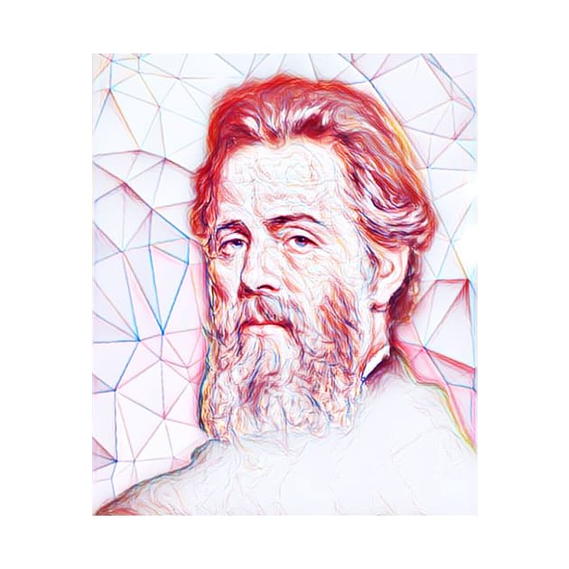 Herman Melville Portrait | Herman Melville line art by JustLit