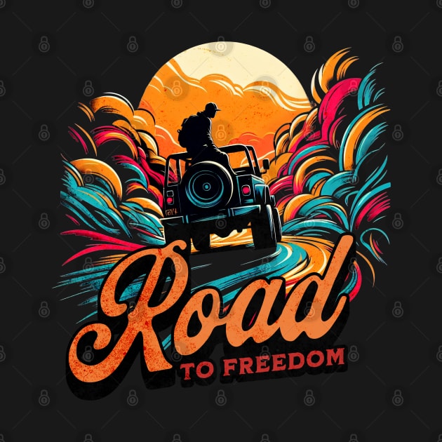 Road to Freedom Sand Jeep Design by Miami Neon Designs