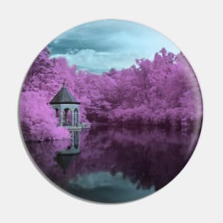 Gazebo on the lake - infrared Pin