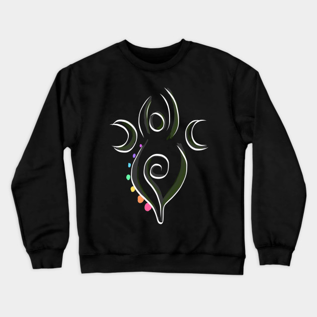 Spiral Goddess T Shirt Three Symbol Wiccan Pagan And Chakras