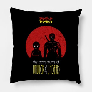 UNDEAD UNLOCK: THE ADVENTURES OF UNLOCK & UNDEAD (GRUNGE STYLE) Pillow