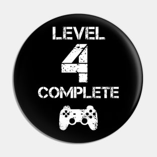 Level 4 Complete T-Shirt - Celebrate 4th Wedding - Gift Pin