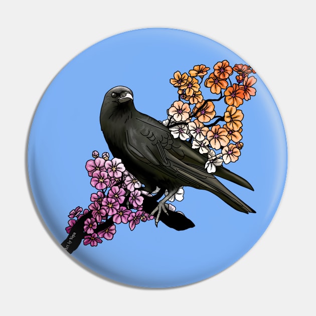 Lesbian Crow Pin by Art by Veya