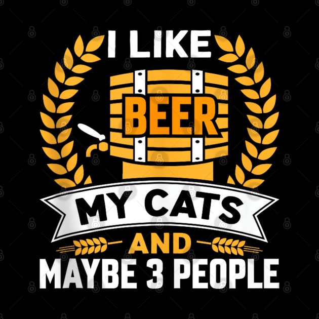 I Like Beer My Cats And Maybe 3 People Octoberfest by Origami Fashion