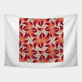 Red Dry Leaf Tapestry