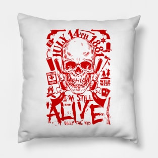 Billy The Kid, Skull Cowboy Pillow