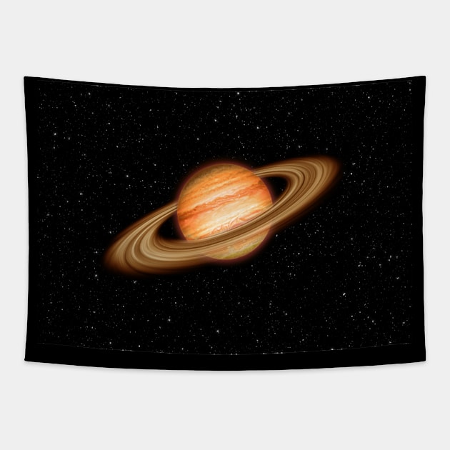 Brown Jupiter Planet Tapestry by The Black Panther