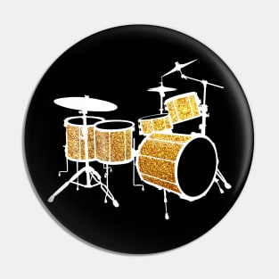 Gold Drum Set Pin