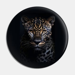 Mystical Black Leopard Gaze Pin