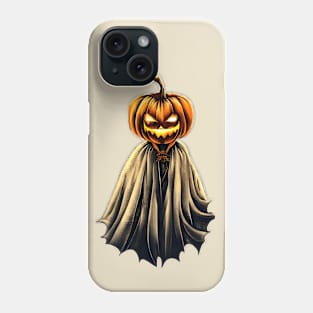 Vintage halloween pumpkin with cloak Phone Case