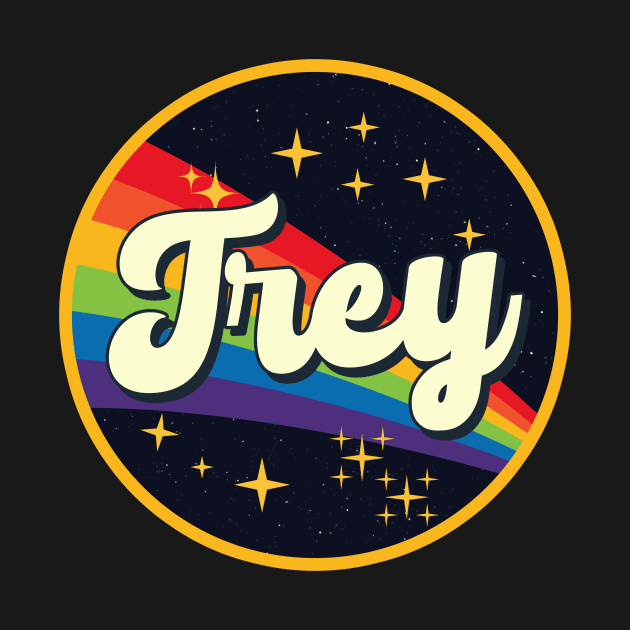 Trey // Rainbow In Space Vintage Style by LMW Art