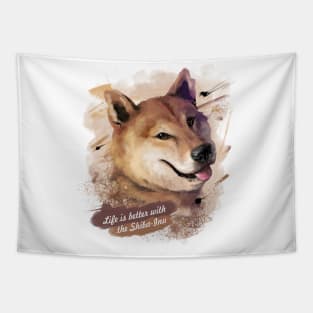 Life is better with the Shiba-Inu! Tapestry