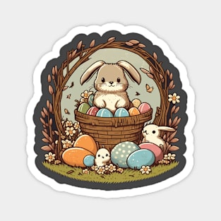 Cute Easter Bunny Easter Egg Men Women Kids Magnet