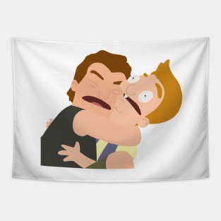 Zeke & Jimmy Jr Hug Tapestry