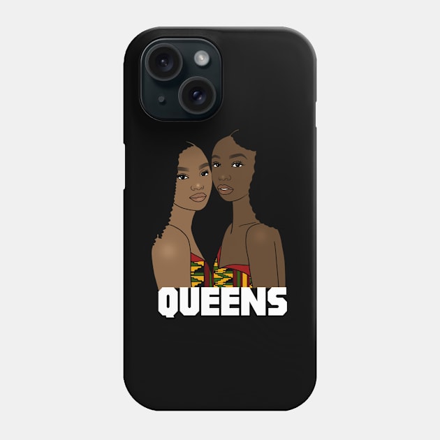 Black Queen Melanin Poppin Melanin Magic Black Woman Gift Phone Case by JackLord Designs 