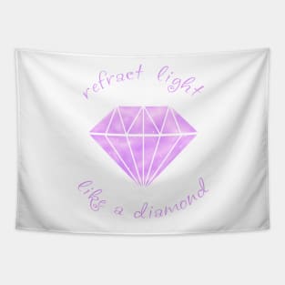 Refract Light Like a Diamond - Pastel Purple Tapestry