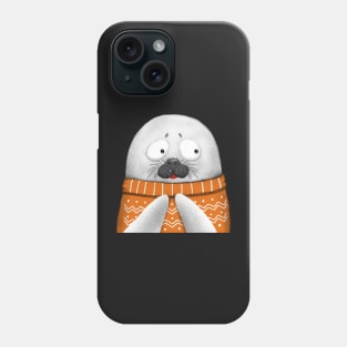 Cute Seal Wearing Orange Sweater Phone Case