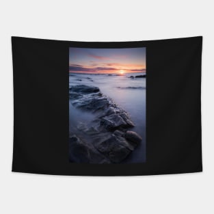 Carr Rocks sunrise Tapestry